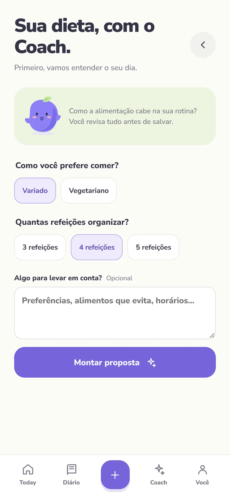 Dieta com o Coach