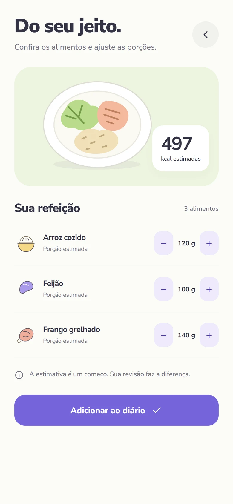 Revisão de porções