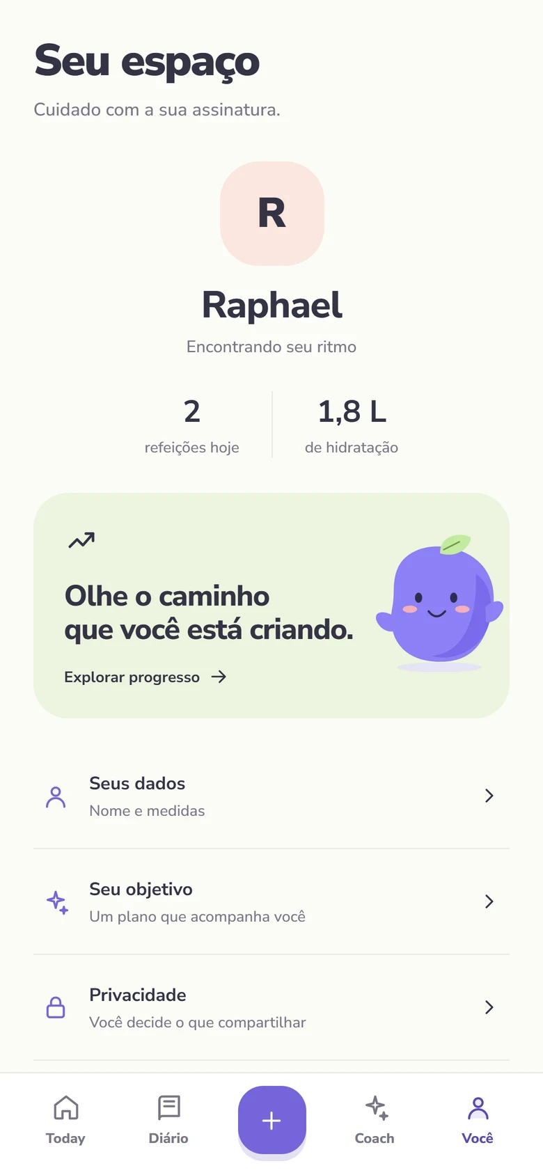 Seu espaço